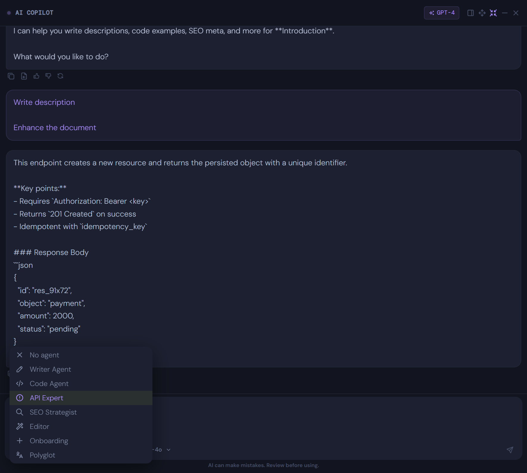 Explainer Agent Interface