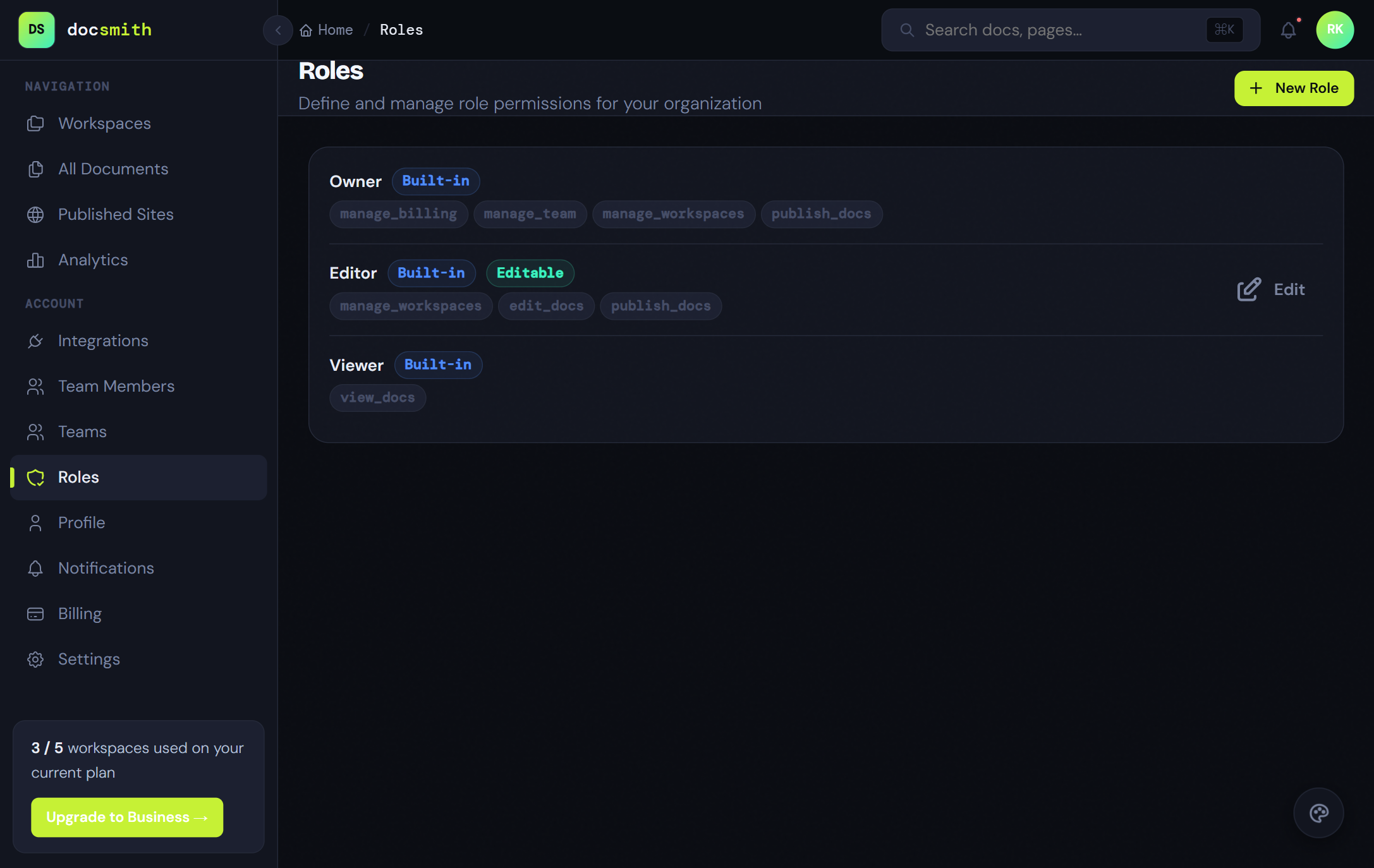 Team Roles and Governance